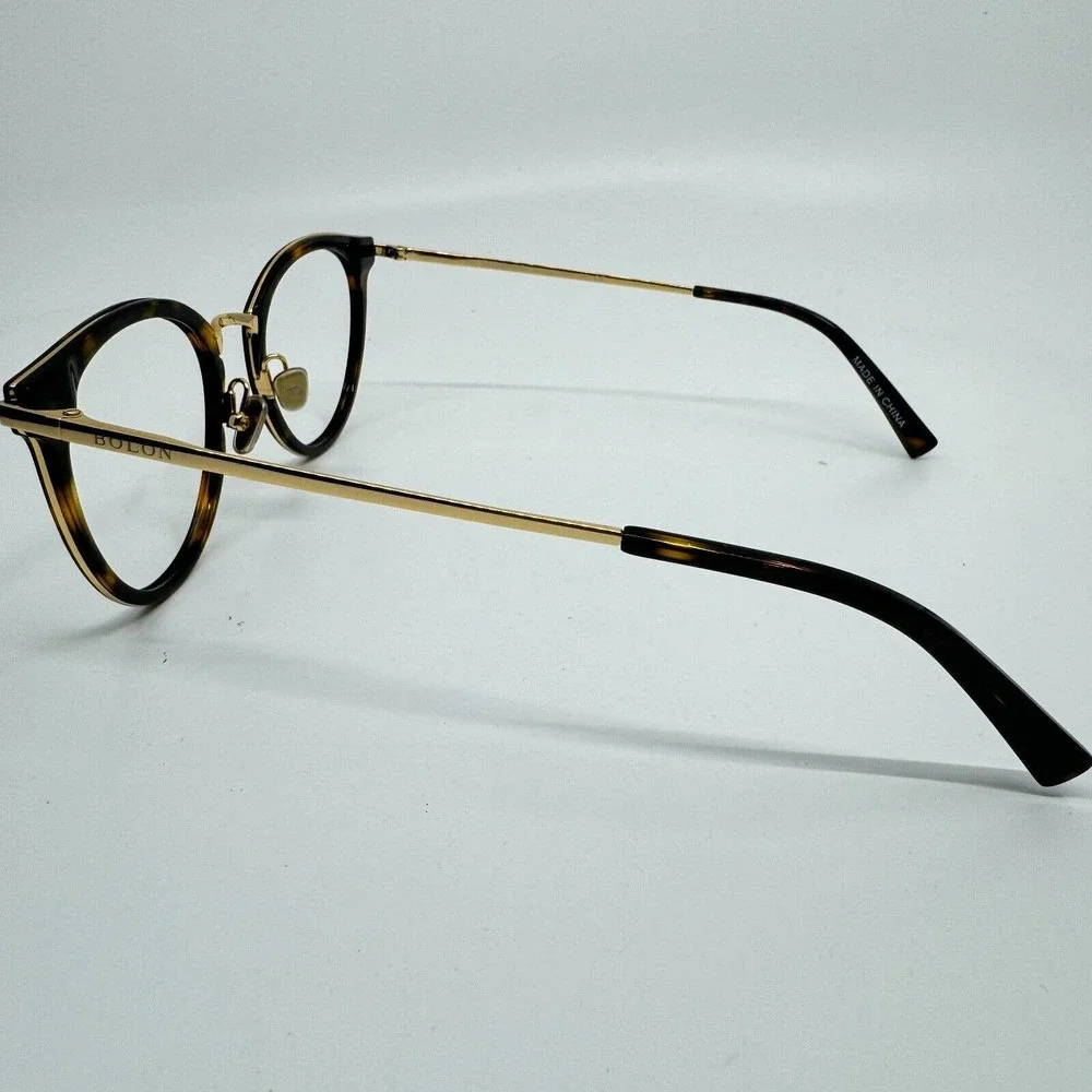 Bolon Round Eyeglasses BJ6015 B20‎ Light Havana Gold 50-20-145mm H9719